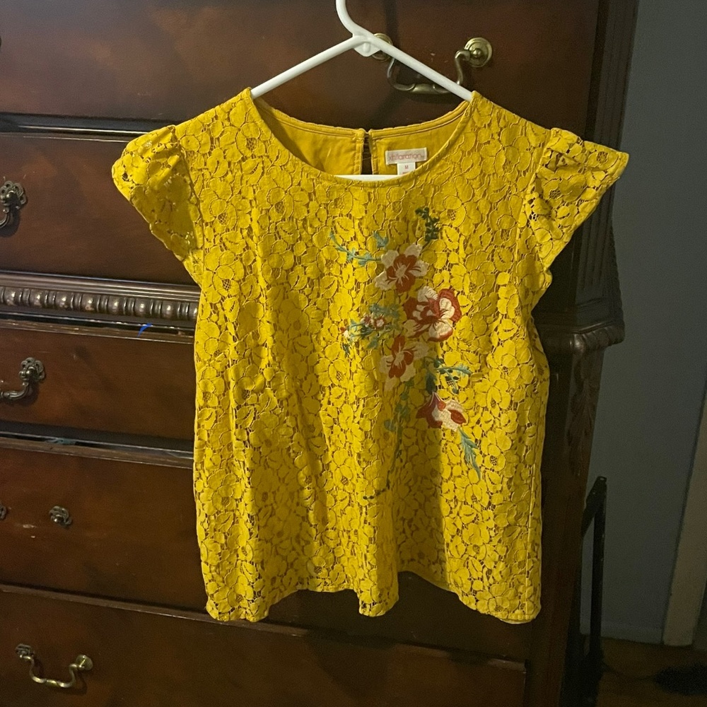 Yellow floral top